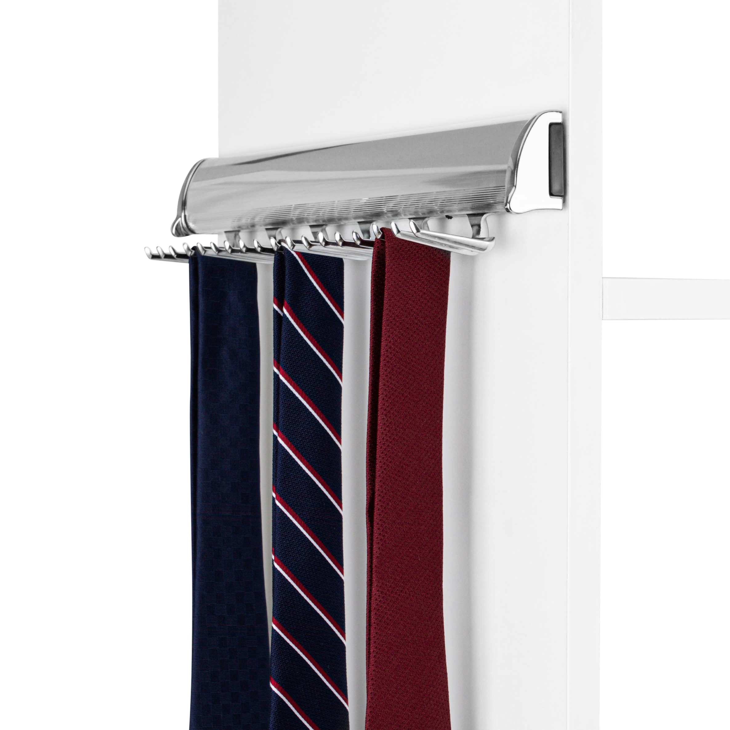 Stylish Wooden Tie Rack Organizer - Space-Saving Closet Accessory for Men's Neckties & Belts | Perfect for Home, Office & Travel