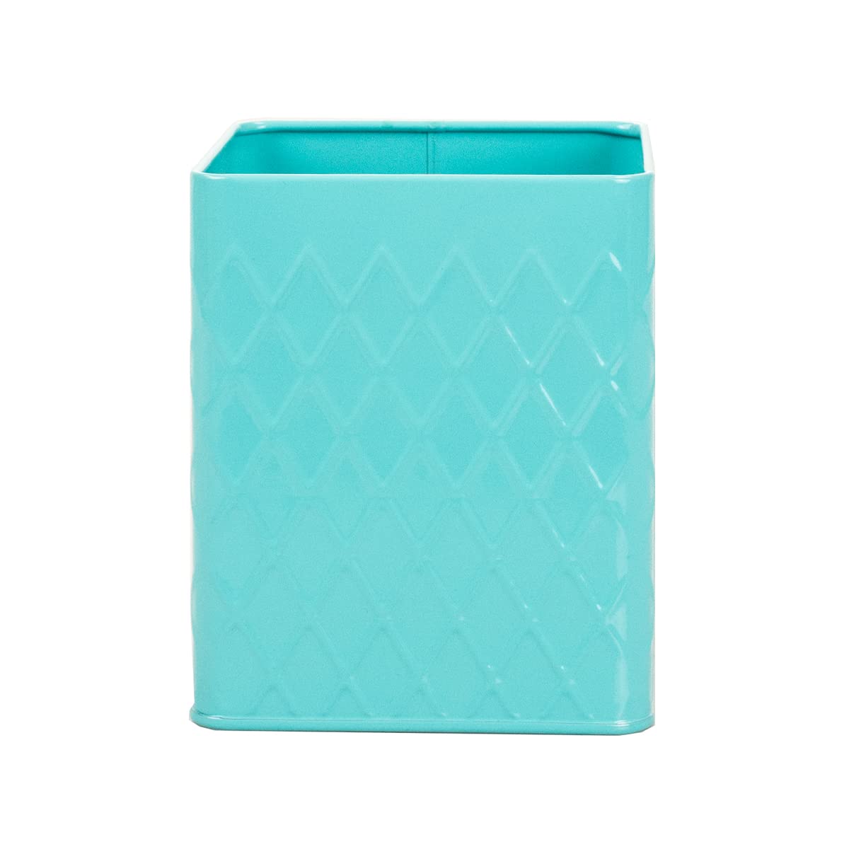 Home Basics Tin Kitchen Food Storage Canister Set - Airtight Utensil Holder for Pantry Organization (Turquoise) | Perfect for Baking Supplies, Coffee, Tea & Spices Storage