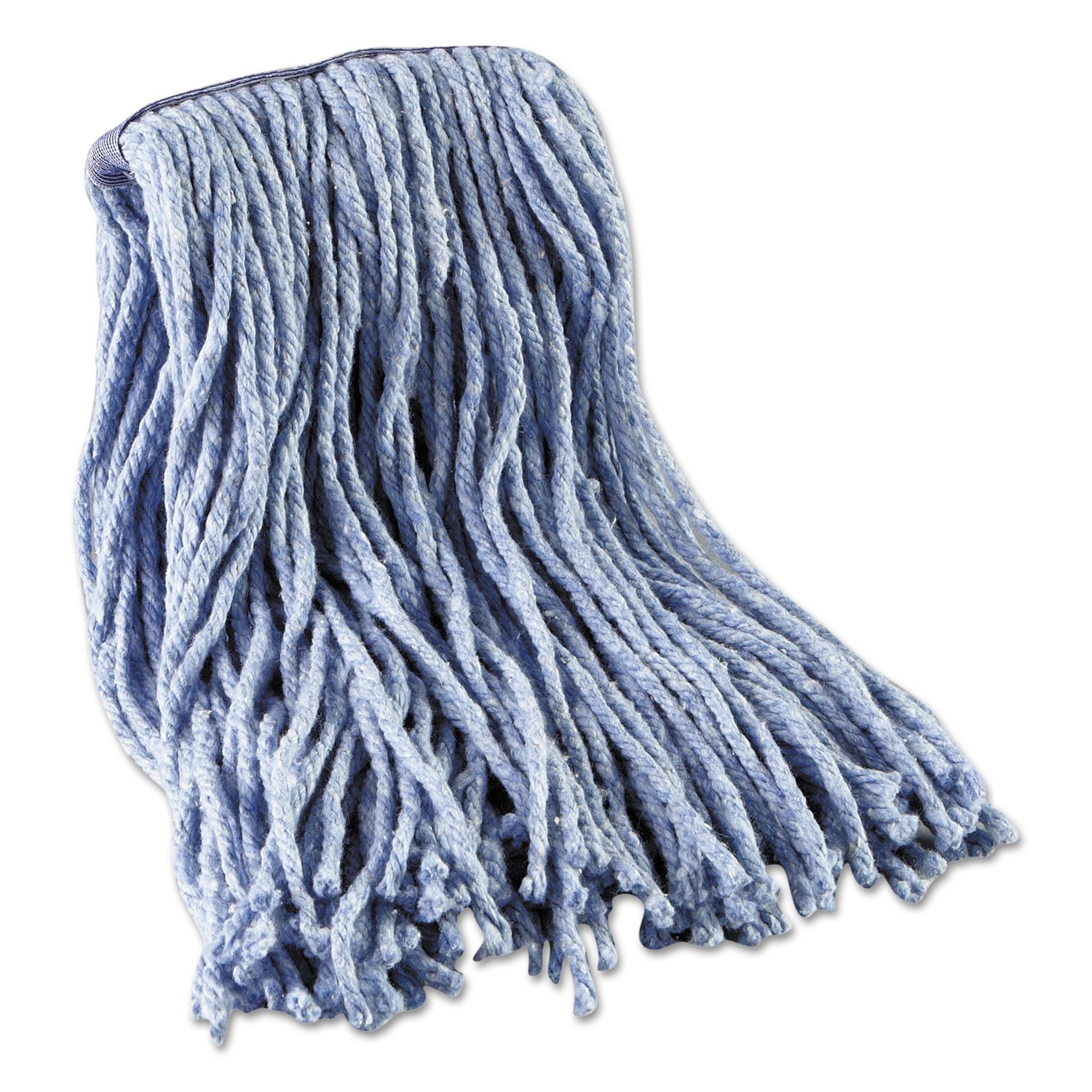 Boardwalk 2016B Standard Mop Head - 12-Oz Cut-End Cotton/Synthetic Blend - Blue - Ideal for Hardwood Floors, Tile & Commercial Cleaning
