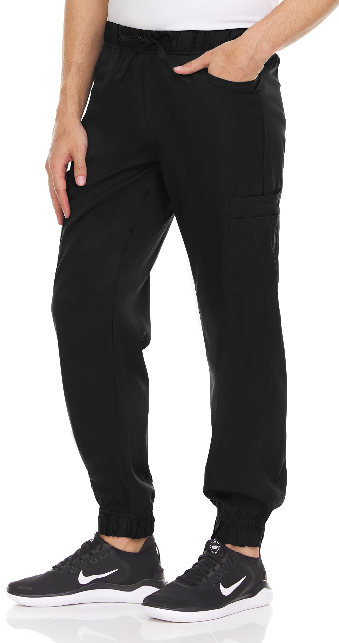 MediChic Men's Stretch Scrub Jogger Pants with 6 Pockets - 8+ Color Options | Comfortable Medical Scrubs for Doctors, Nurses & Healthcare Professionals