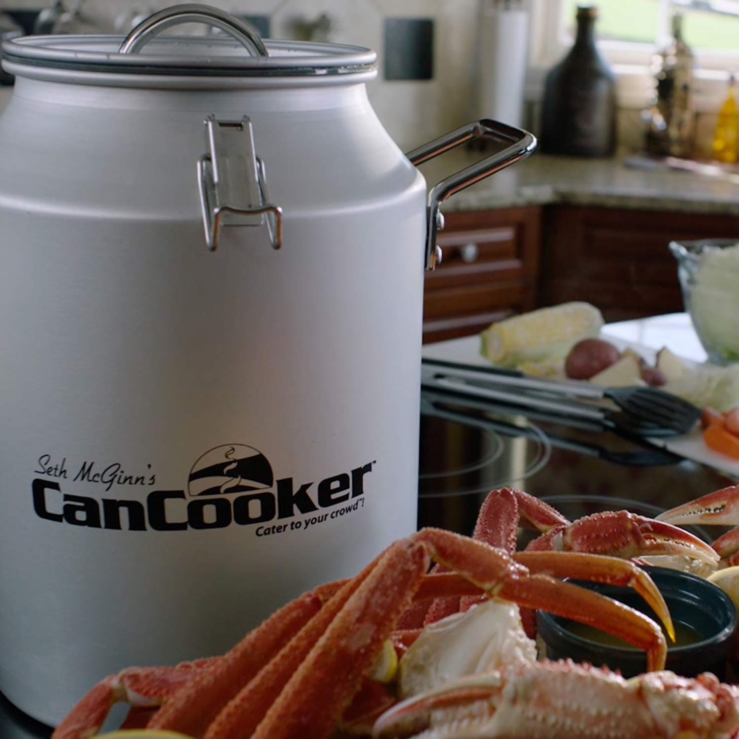 CanCooker 4 Gallon Steam Cooker & Convection Cooker Bundle with 100-Page Recipe Cookbook - Perfect for Outdoor Camping, Backyard BBQs, and Family Gatherings