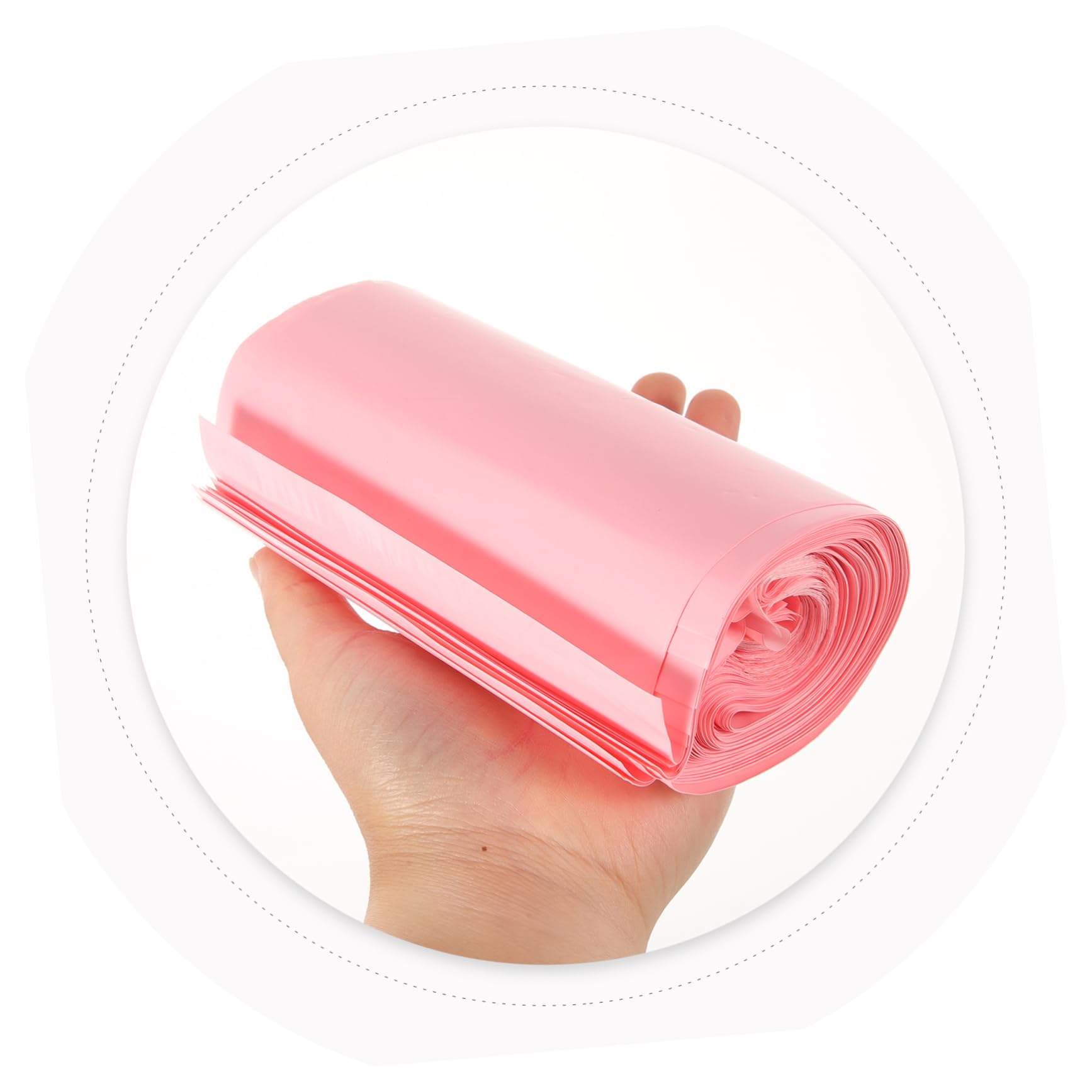 Healvian 100pcs Disposable Sanitary Napkin Storage Bags - Self-Sealing Hygienic Bags for Women, Personal Care & Travel Essentials, Pink Plastic Garbage Bags (Perfect for Home, Office, School & Travel Use)