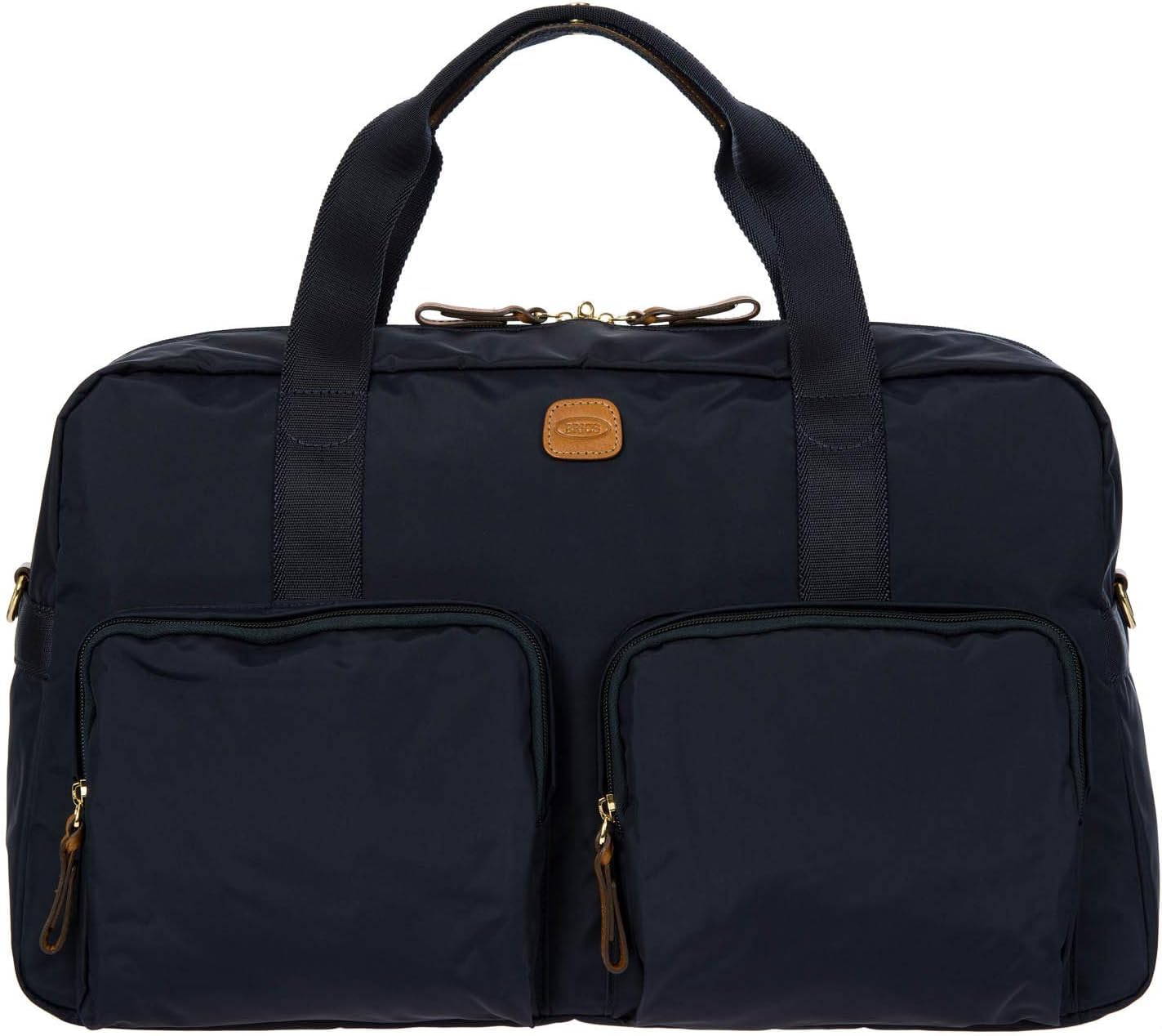 Bric's X-BAG 18-Inch Cargo Duffle Bag - Premium Travel Duffel with Luggage Sleeve - Carry On & Weekender Bag - Durable Satin Nylon - Navy Blue - Perfect for Business Trips, Gym & Weekend Getaways
