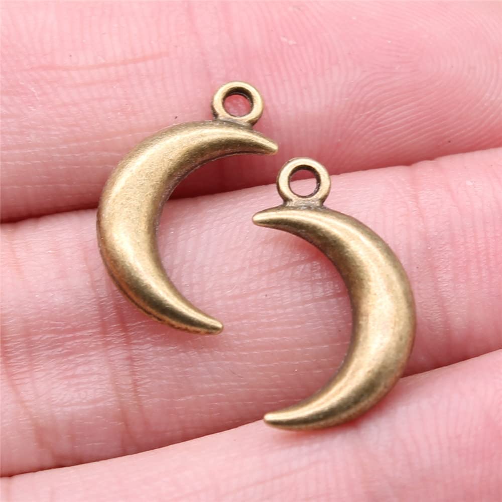 Moon Smiley Face Charms for Jewelry Making - DIY Craft Beads & Pendants - Perfect for Necklaces, Bracelets, and Keychains