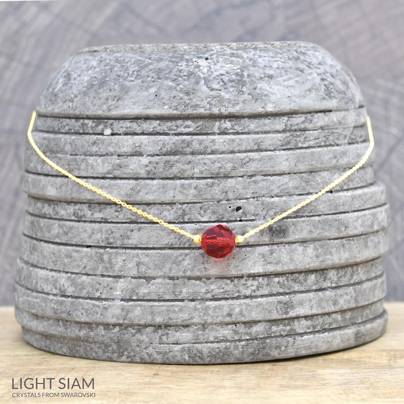 24K Gold Plated Siam Silver Choker Necklace for Women - Elegant Layered Chain Collar for Party, Wedding & Evening Wear