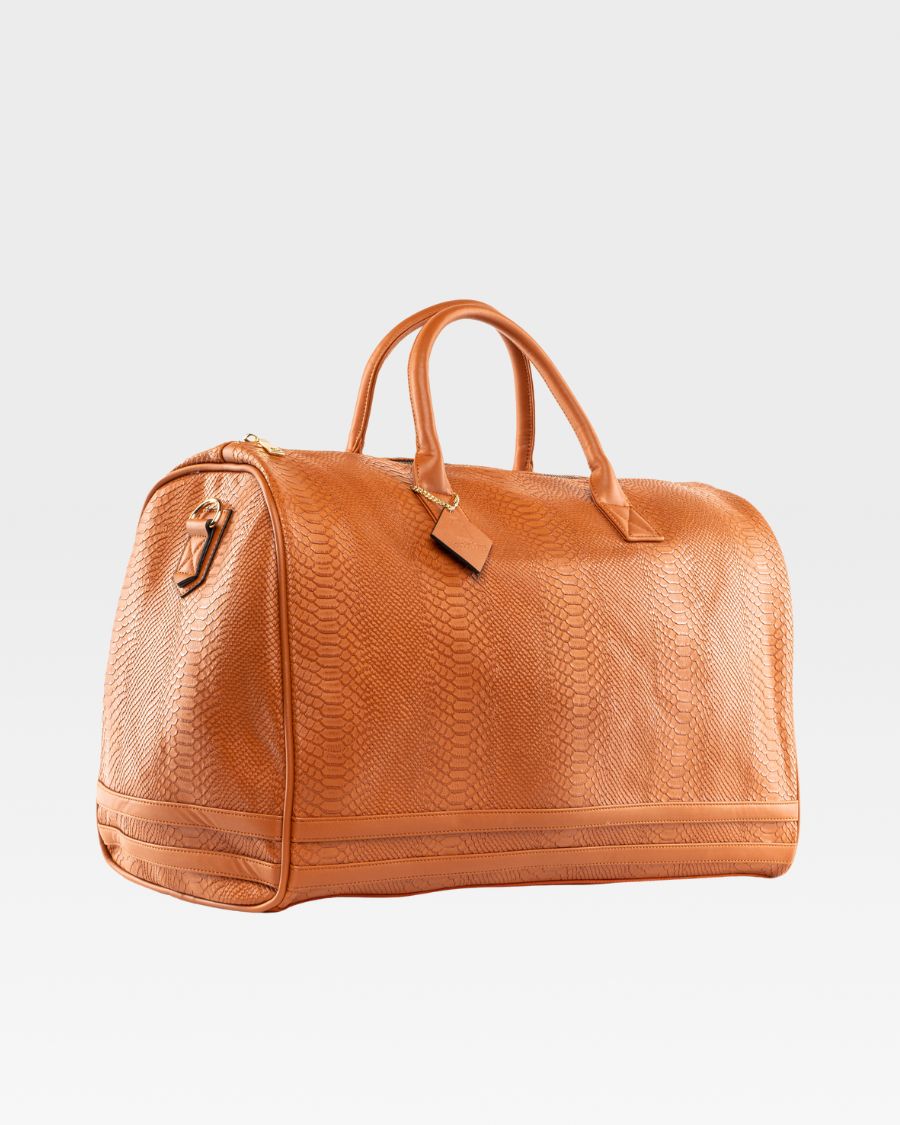 Apollo 1 Duffle Bag in Caramel - Waterproof Travel Duffel Bag with Shoulder Strap, Large Capacity Gym Bag for Men & Women - Perfect for Travel, Gym, Sports & Outdoor Adventures