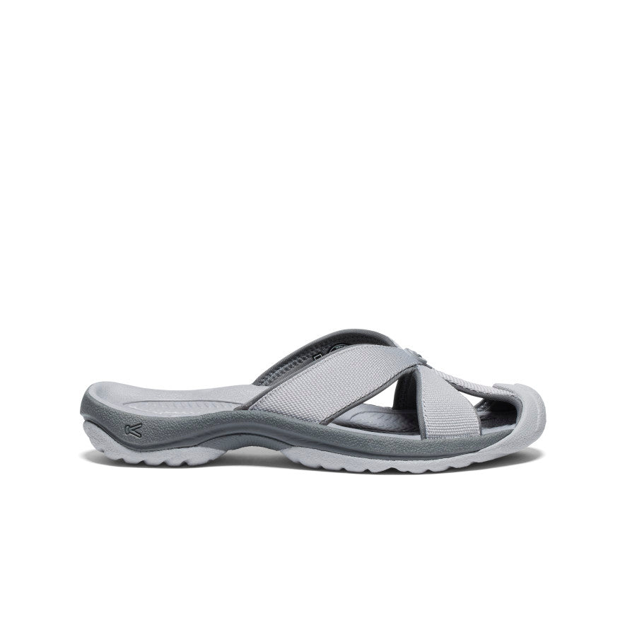Women's Comfortable Bali Slide Sandals - Alloy/Steel Grey Color | Perfect for Beach, Pool, and Summer Outdoor Activities