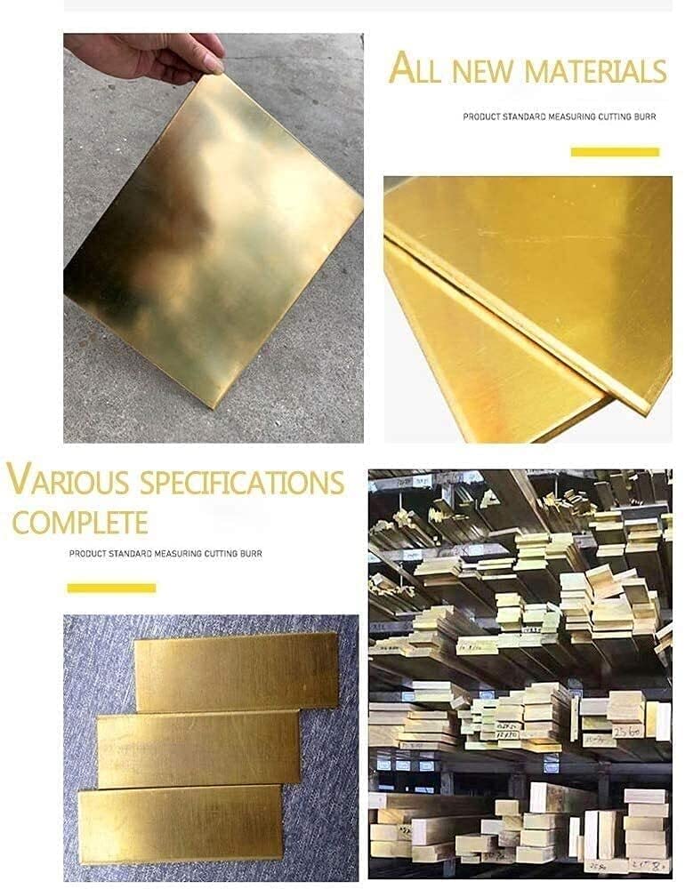 Premium Copper Sheet & Brass Foil for Metalworking, DIY Crafts - 300x300mm (12x12 Inches) - Perfect for Jewelry Making, Home Decor, and Art Projects