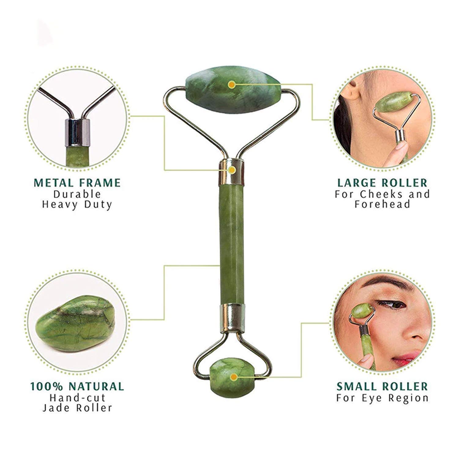 Navya Export Jawline Exerciser for Women - Reduce Face & Neck Fat, Double Chin Slimmer with Jade Roller | Facial Toning Device for Defined Jawline | Perfect for Home Workouts & Beauty Routine