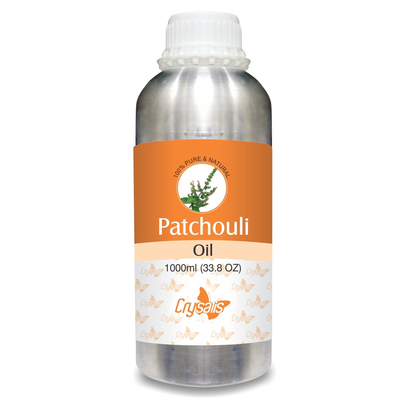 Pure Patchouli Essential Oil (Pogostemon cablin) - 33.8 Fl Oz (1000ml) - Aromatherapy, Diffuser, Massage & DIY Skincare - Premium Grade Therapeutic Oil for Relaxation & Stress Relief