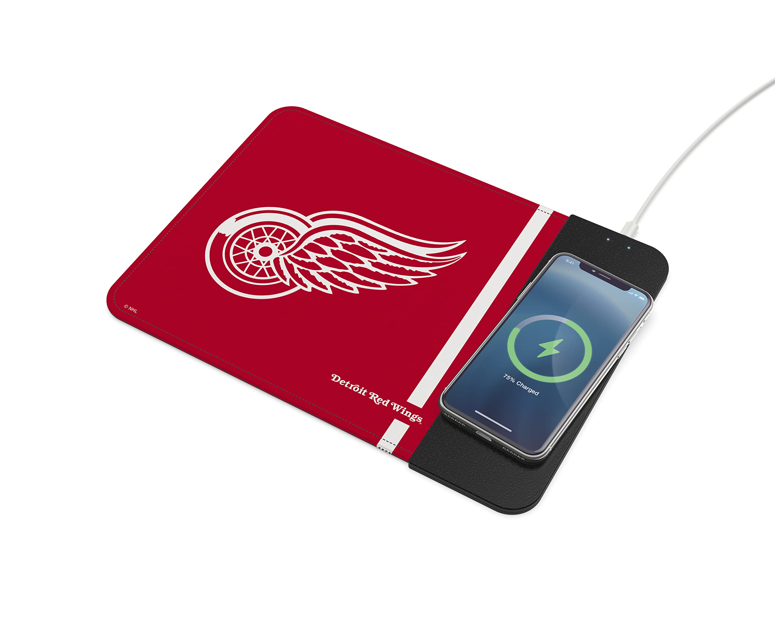 SOAR NHL Wireless Charging Mouse Pad with RGB Lighting - Fast Qi-Compatible Charging for Phones & Devices - Perfect Gaming & Office Desk Accessory for PC, Mac, Laptop Users