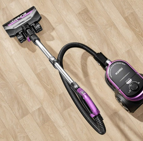 Eureka Bagless Canister Vacuum with Powered Nozzle & Anti-Tangle Technology - Perfect for Pet Hair, Hardwood Floors & Stairs Cleaning