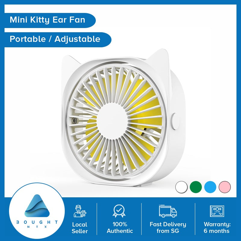 USB Desk Fan - Small, Quiet Personal Table Fan with 3 Speed Settings, Adjustable & Rotatable for Bedroom, Office, or Sleeping | Portable Mini Fan for Home, Travel & Workspace