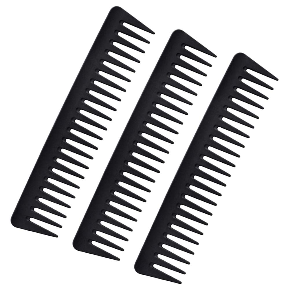 Vintage Hair Comb Set - 3pcs Wide Tooth Styling Comb for Men & Women | Professional Slick Back Hairdressing Comb | Perfect for Salon, Home Styling & Gifts