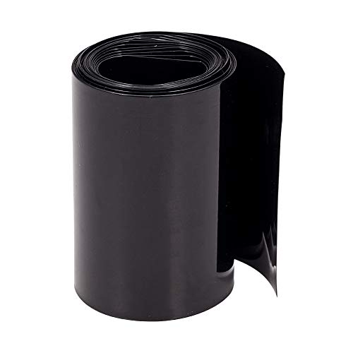 Othmro 8.2Ft Heat Shrink Tubing Kit for 18650 Battery Pack - 2.56inch Wide PVC Insulation Shrink Wrap Tubing (Black) - Perfect for Battery Repair, DIY Electronics, and Industrial Wiring Protection