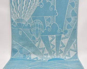 Premium Blue Sunrise 100% Cotton Bath Towel - Soft, Absorbent & Quick-Drying - Perfect for Spa, Beach, Gym & Home Use
