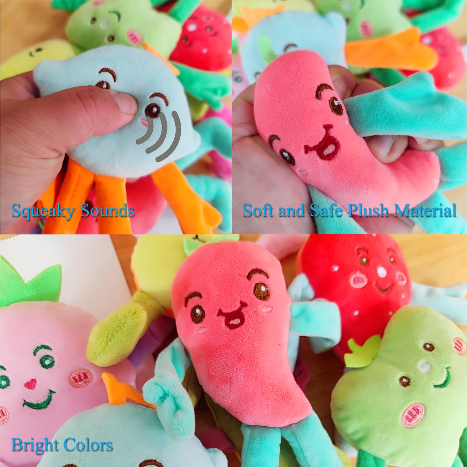 13 Pack Cute Carrot-Shaped Squeaky Dog Toys for Small Dogs & Puppies - Perfect for Chewing, Fetching, and Interactive Playtime