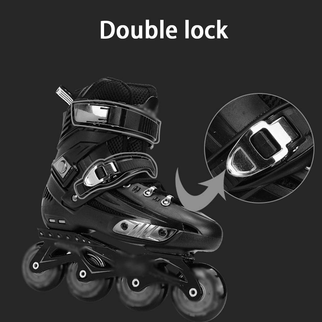 Professional Adult Inline Skates for Men & Women - Outdoor Racing & Fitness Rollerblades - US Size 8.5 (White) - Perfect for Street Skating, Exercise & Speed Training