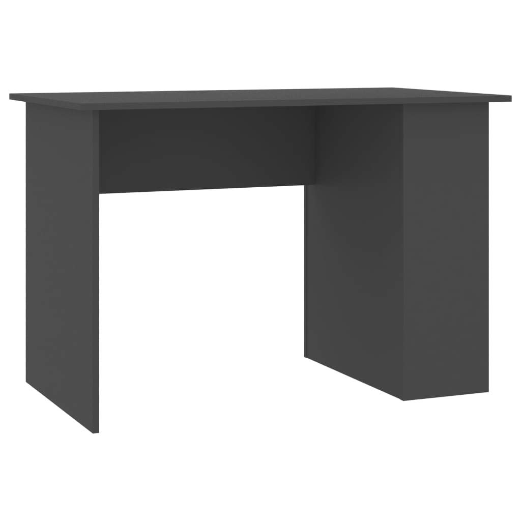 Modern Gray Executive Desk with Storage - 43.3