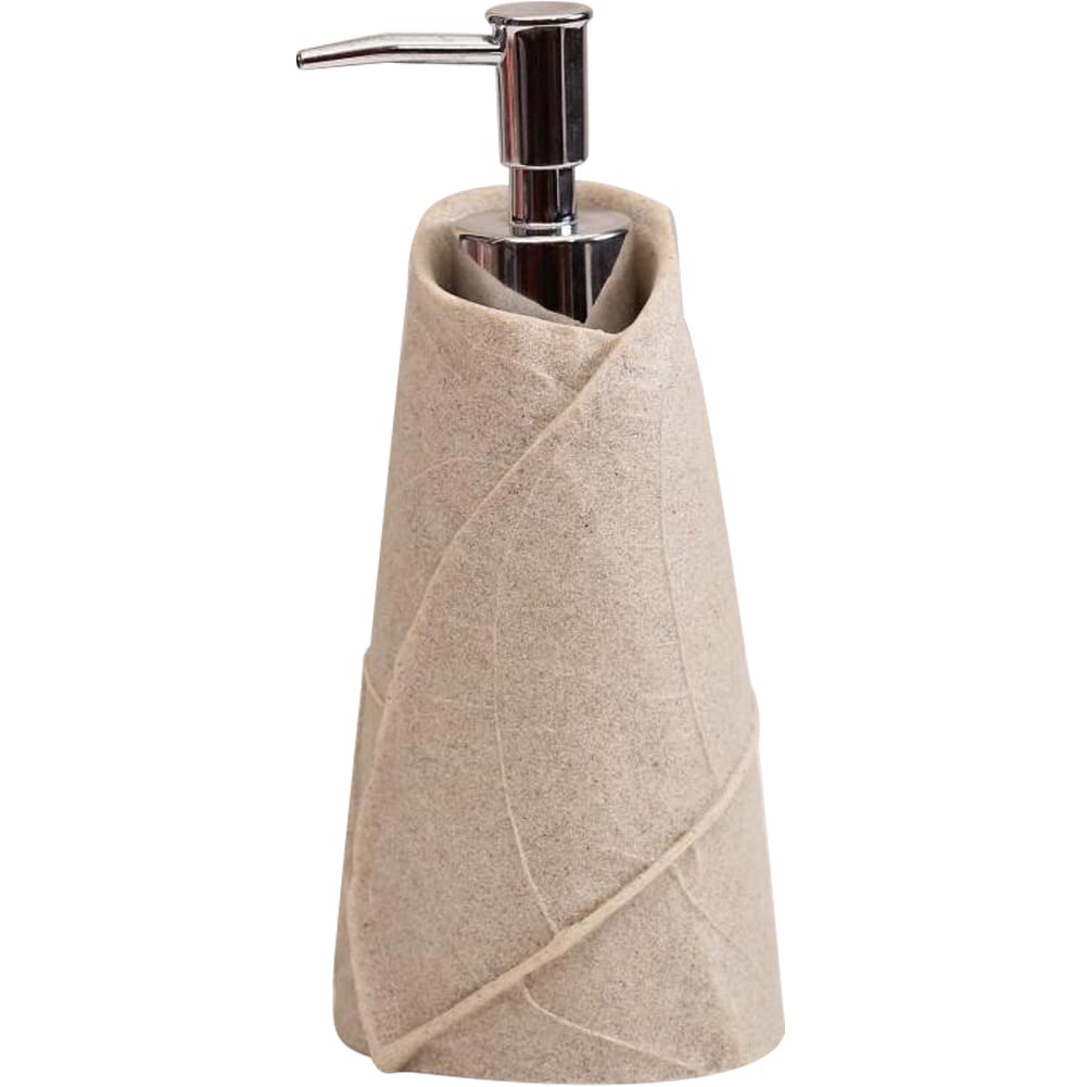 WAYUTO Stainless Steel Soap Dispenser Pump - Elegant Liquid Hand Soap Bottle for Kitchen, Bathroom & Laundry | Beach Inspired Bathroom Decor with Sanitizer Leaf Design | Perfect for Home, Office & RV Use
