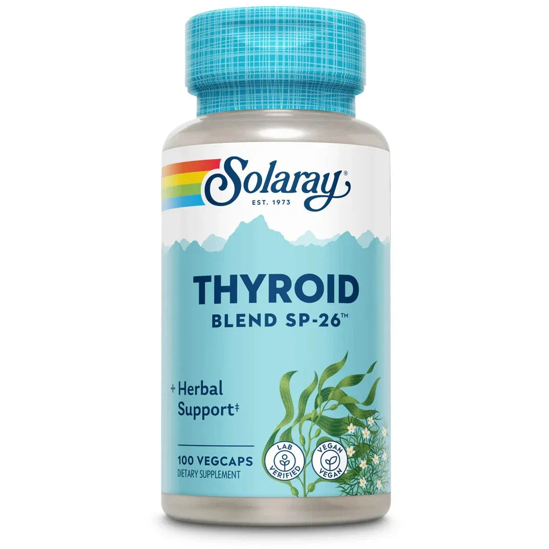 Solaray Thyroid Blend SP 26 - Thyroid Support Supplement with Iodine & Herbs for Energy & Metabolism | Thyroid Health for Women & Men | Daily Wellness & Vitality