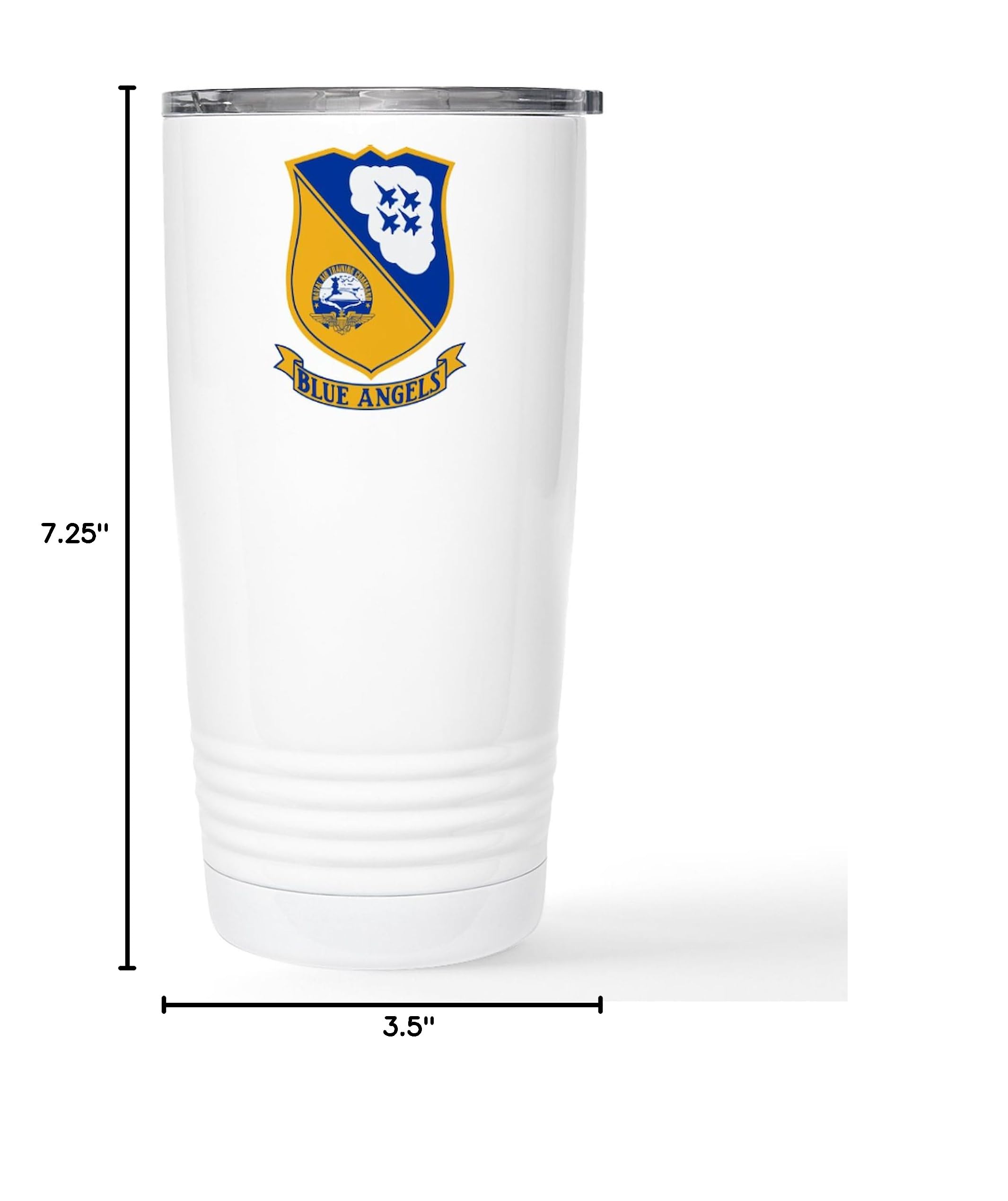 U.S. Navy Blue 16 oz & 20 oz Stainless Steel Travel Mug - Insulated Coffee Tumbler for Hot & Cold Drinks - Perfect for Commuting, Camping & Office Use