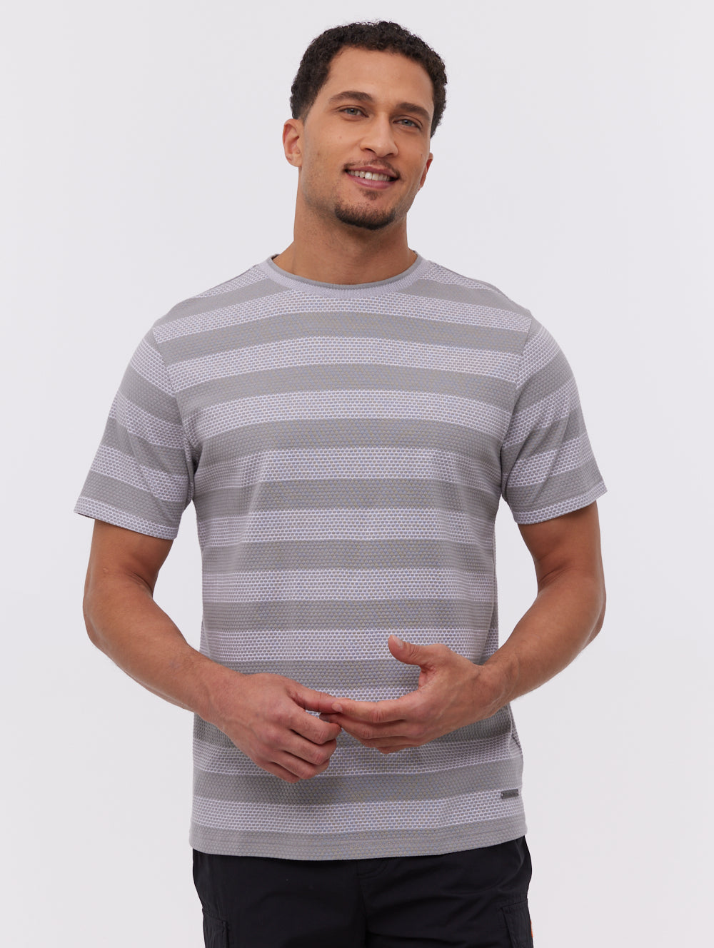Pendari Block Stripe T-Shirt for Men - Casual Short Sleeve Cotton Tee - Perfect for Everyday Wear, Street Style & Summer Outfits