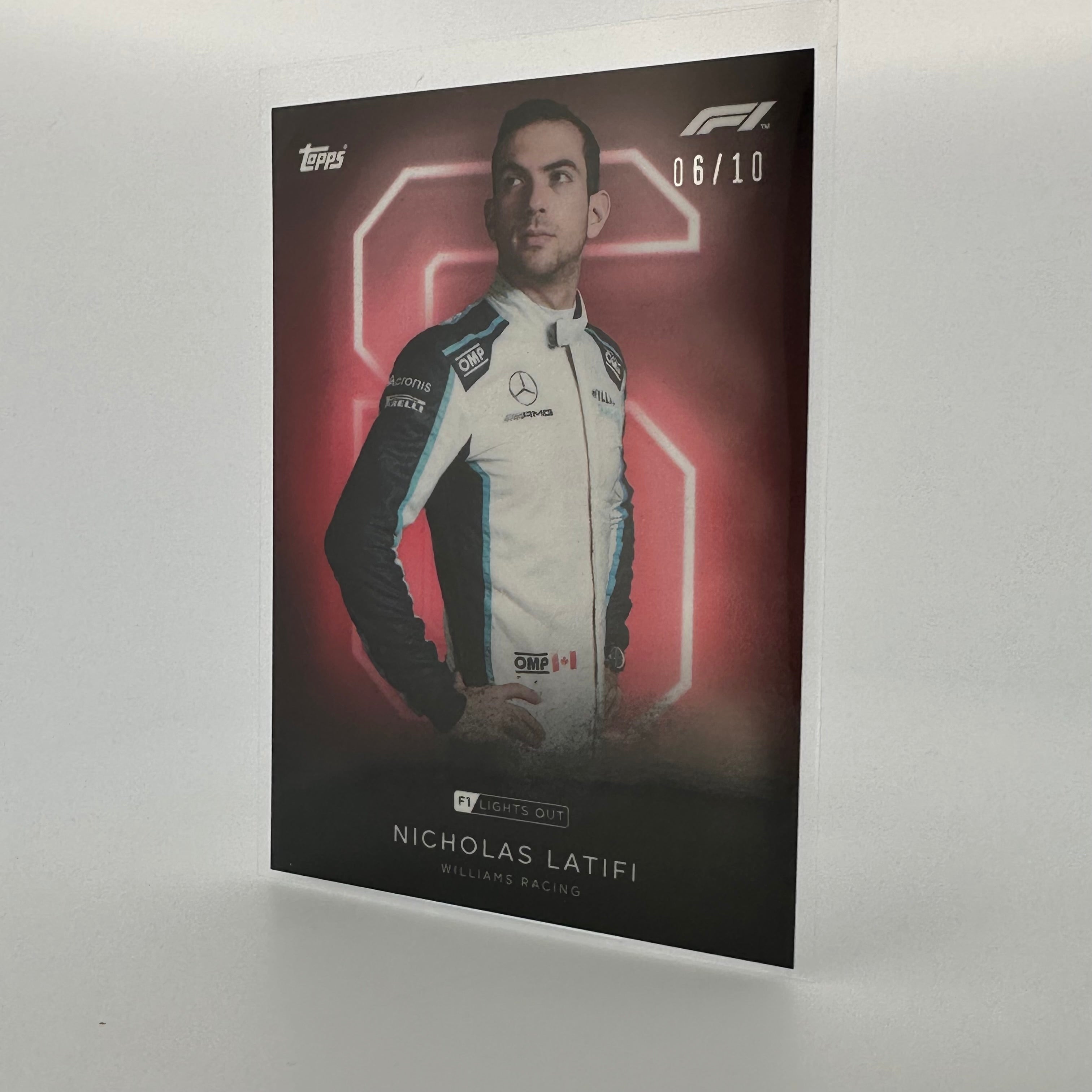 Nicholas Latifi F1 Racing Drivers Red Parallel Card - Perfect for Collectors, Fans, and Sports Memorabilia Enthusiasts