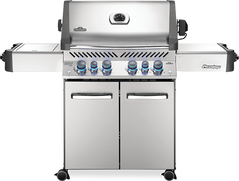 Napoleon Prestige 500 RSIB 4-Burner Propane Gas Grill with Infrared Side Burner - P500RSIBPSS - Perfect for Backyard BBQs, Outdoor Cooking & Entertaining