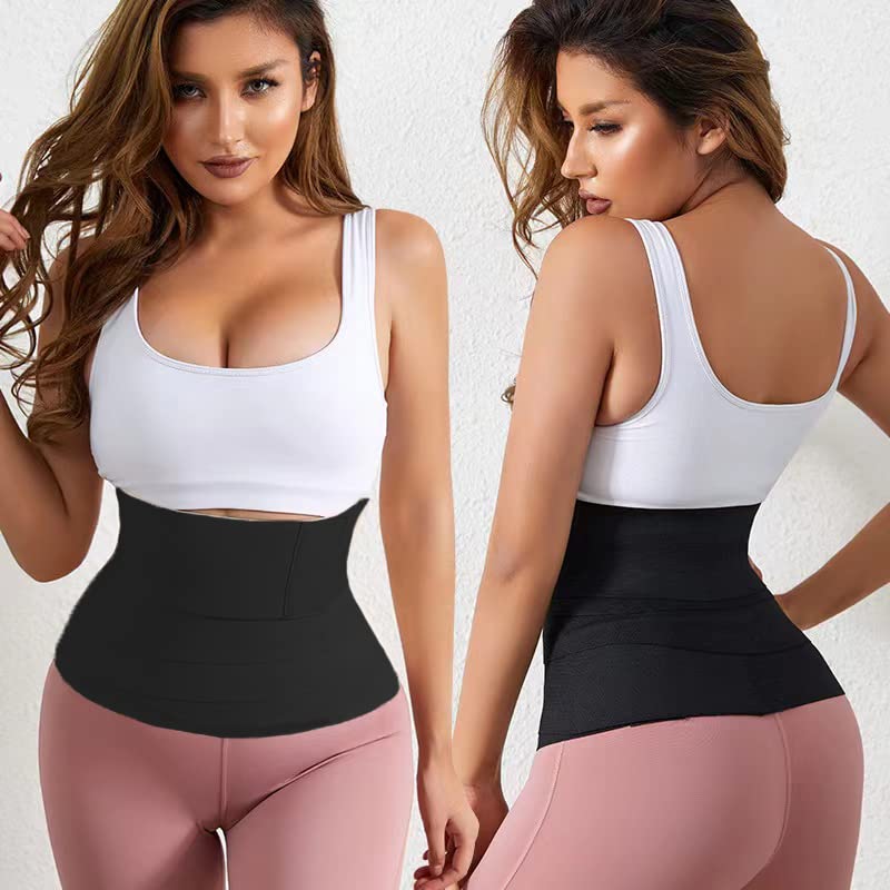 Aniolzd Women's Waist Trainer Wrap - Tummy Control Body Shaper for Belly Fat Reduction & Postpartum Recovery | Plus Size Waist Cincher for Workout, Weight Loss & Everyday Wear