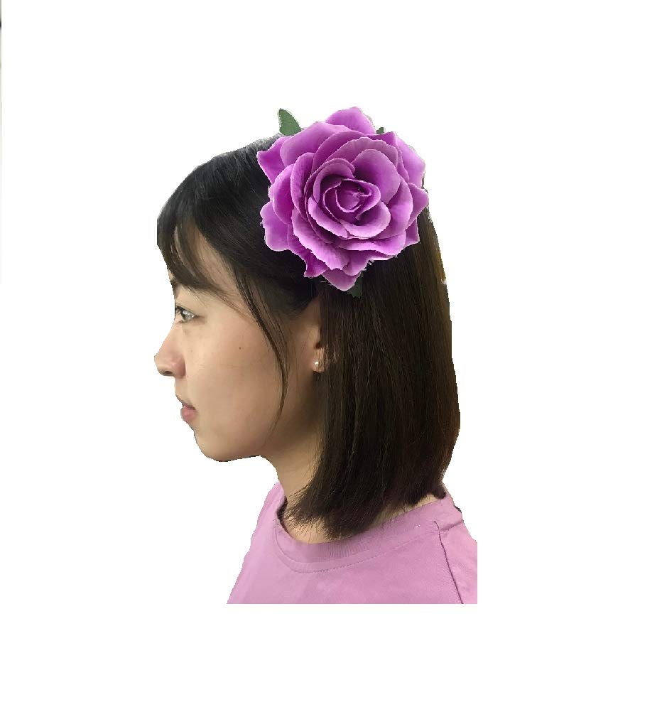 Pingyongchang Flamenco Dancer Rose Hairpin - Elegant Flower Brooch Pin for Women | Perfect for Spanish Dance Costumes, Weddings & Special Occasions