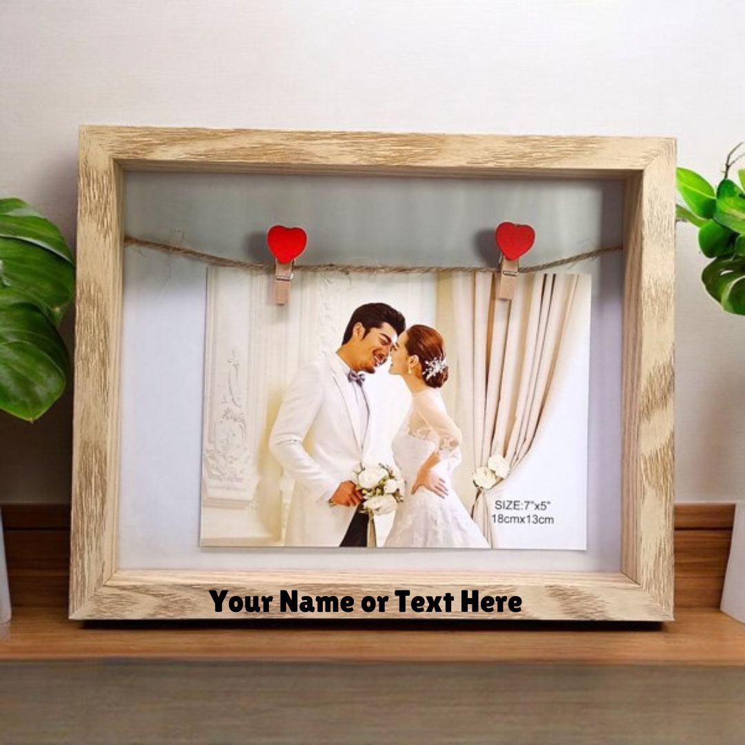 Personalized Photo Frame with Custom Text & Image - Perfect for Gifts, Home Decor, and Special Occasions