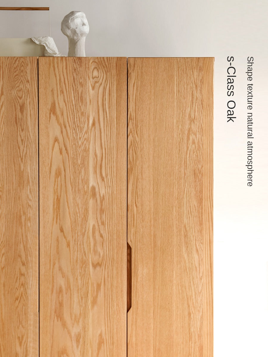 Solid Oak Wood Wardrobe - Premium Quality, Spacious Storage for Bedroom, Closet & Home Organization