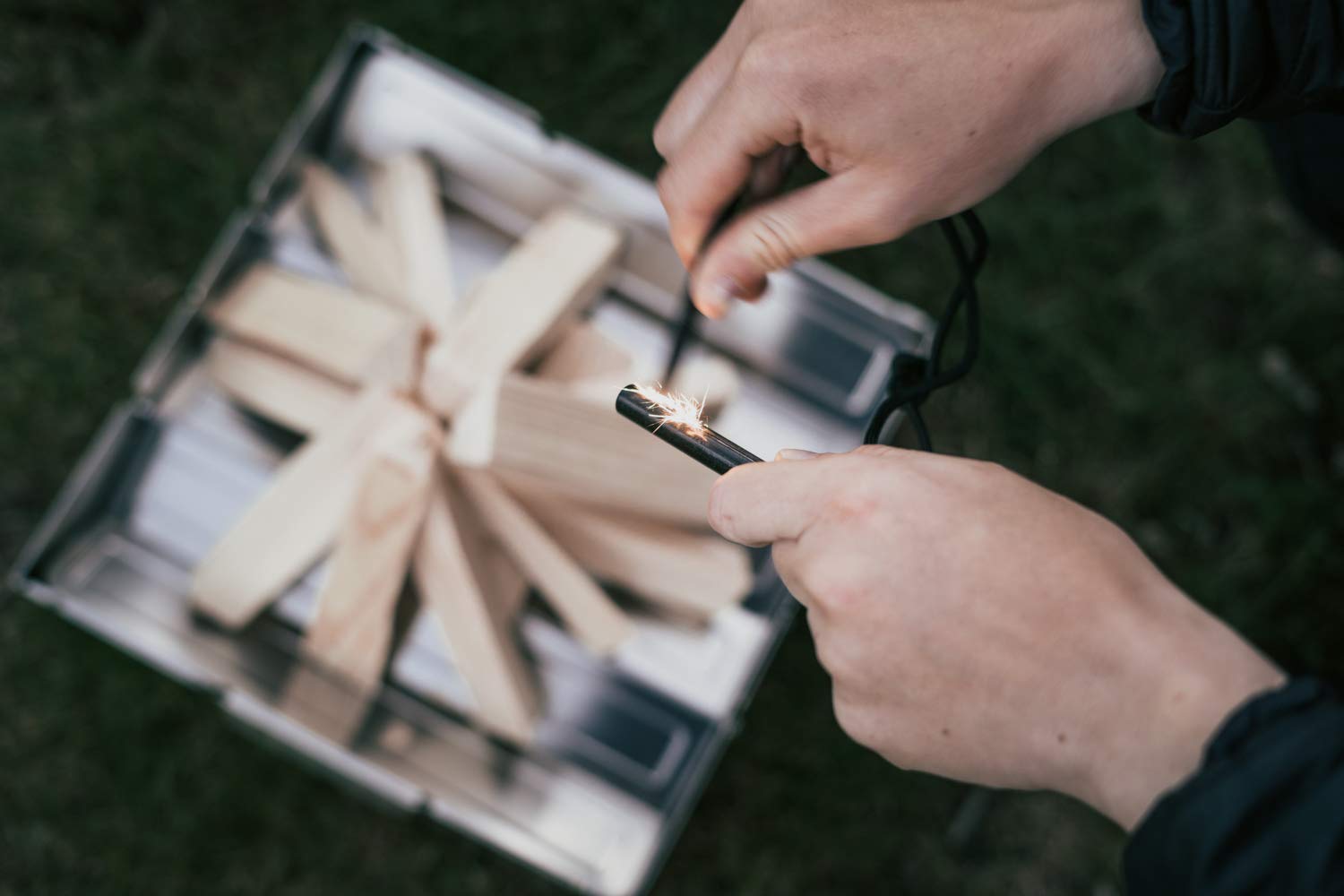 Wolf and Grizzly Campfire Trio - Portable Fire Pit with Folding Grill & Ferro Rod | Compact Camping Cooking Kit for Backpacking, Picnics & Outdoor Adventures | Perfect for Roasting Marshmallows, Grilling Burgers & Campfire Cooking