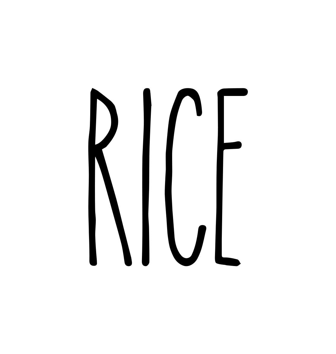 Farmhouse Style Rice Vinyl Sticker - Skinny Font Pantry Label for Kitchen Organization - 3.5