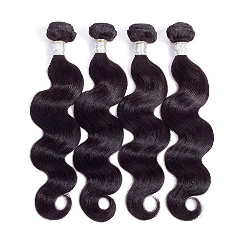 8A Brazilian Body Wave Bundles 14-20 Inches | Unprocessed Virgin Human Hair Weave Extensions | Natural Black Color | Perfect for Daily Styling, Salon Use & Special Occasions