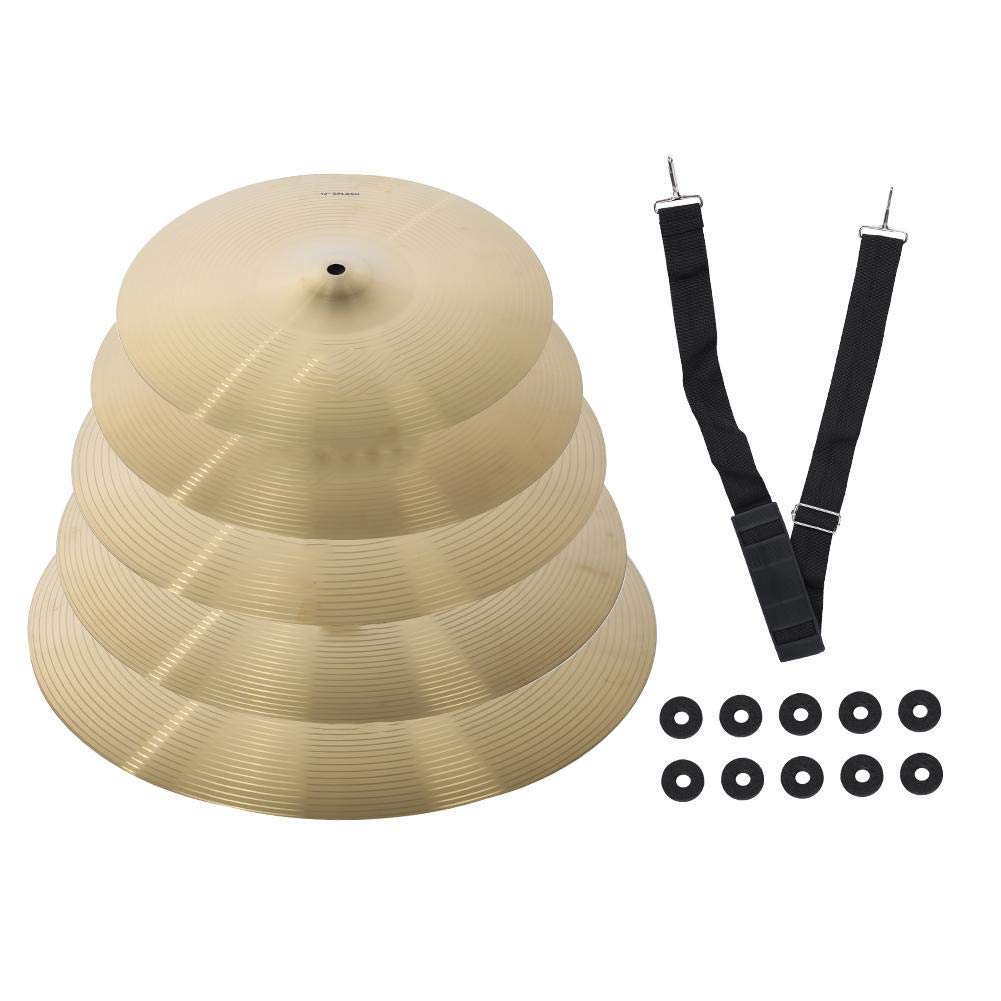Professional Drum Cymbal Set - 12/14/16/18/20 Inch Crash Cymbals for Drummers | High-Quality Classic Cymbal Kit for Live Performances, Studio Recording & Drum Practice Accessories
