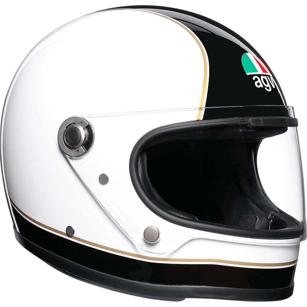 AGV X3000 Motorcycle Helmet - Super Black & White - DOT & ECE Certified - Lightweight & Ventilated for Street & Racing - Perfect for Commuting, Touring & Track Days