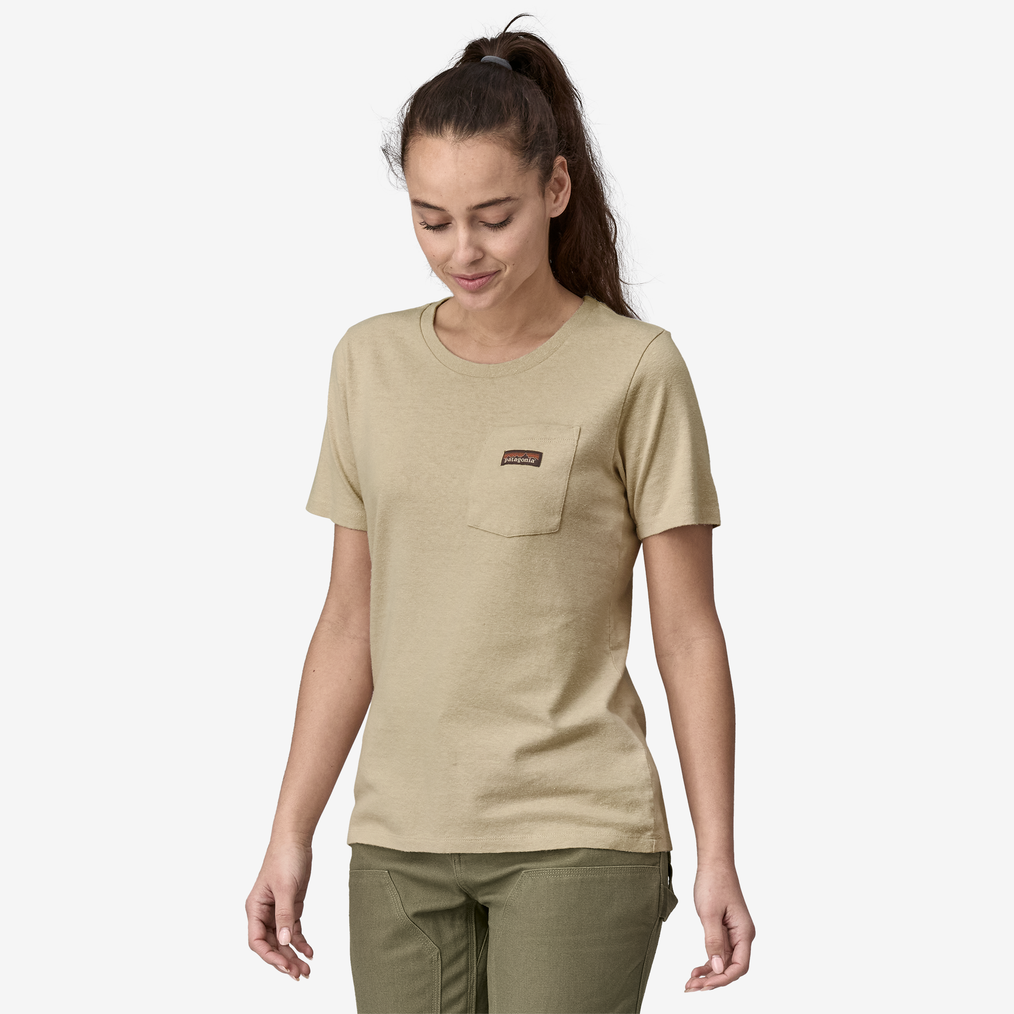Women's Work Pocket Tee - Comfortable Short Sleeve T-Shirt with Front Pocket for Office, Casual Wear & Everyday Use