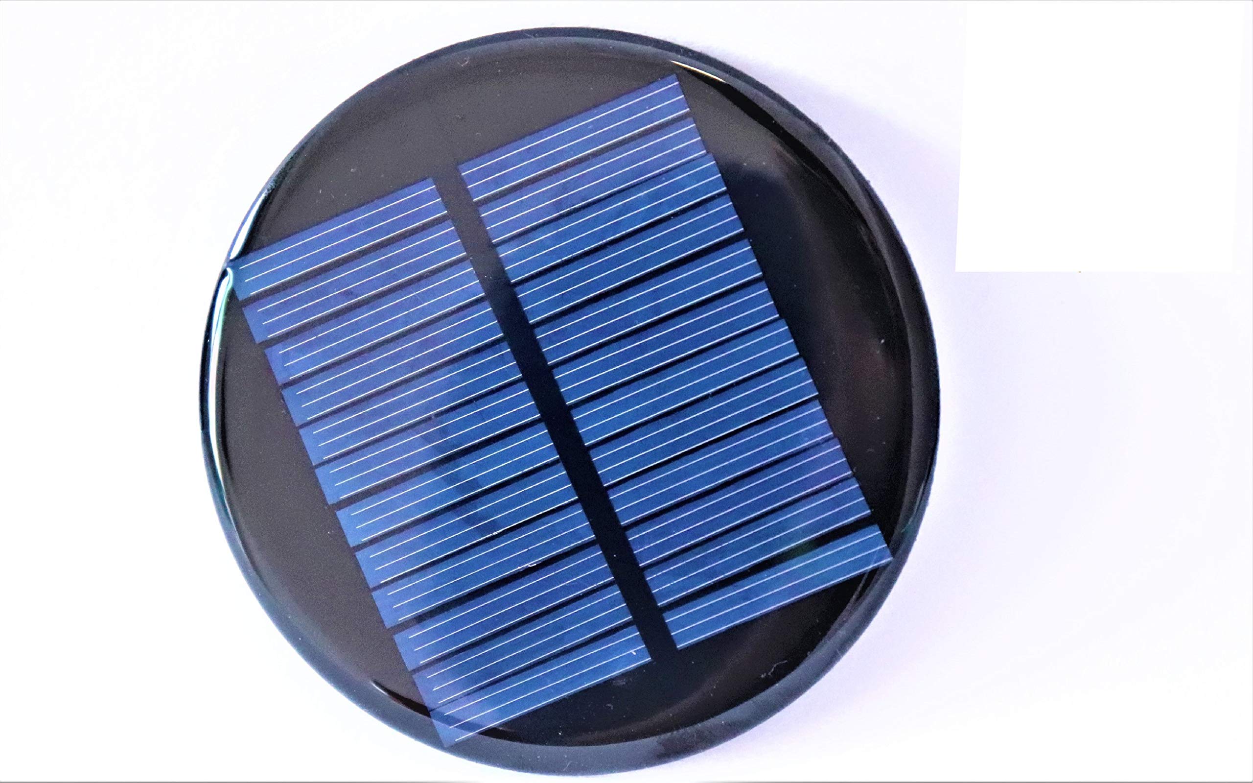 6V 100mAh Solar Panel for DIY Projects - 80mm Diameter Mini Solar Cell for Science Experiments, Garden Lights & Outdoor Charging