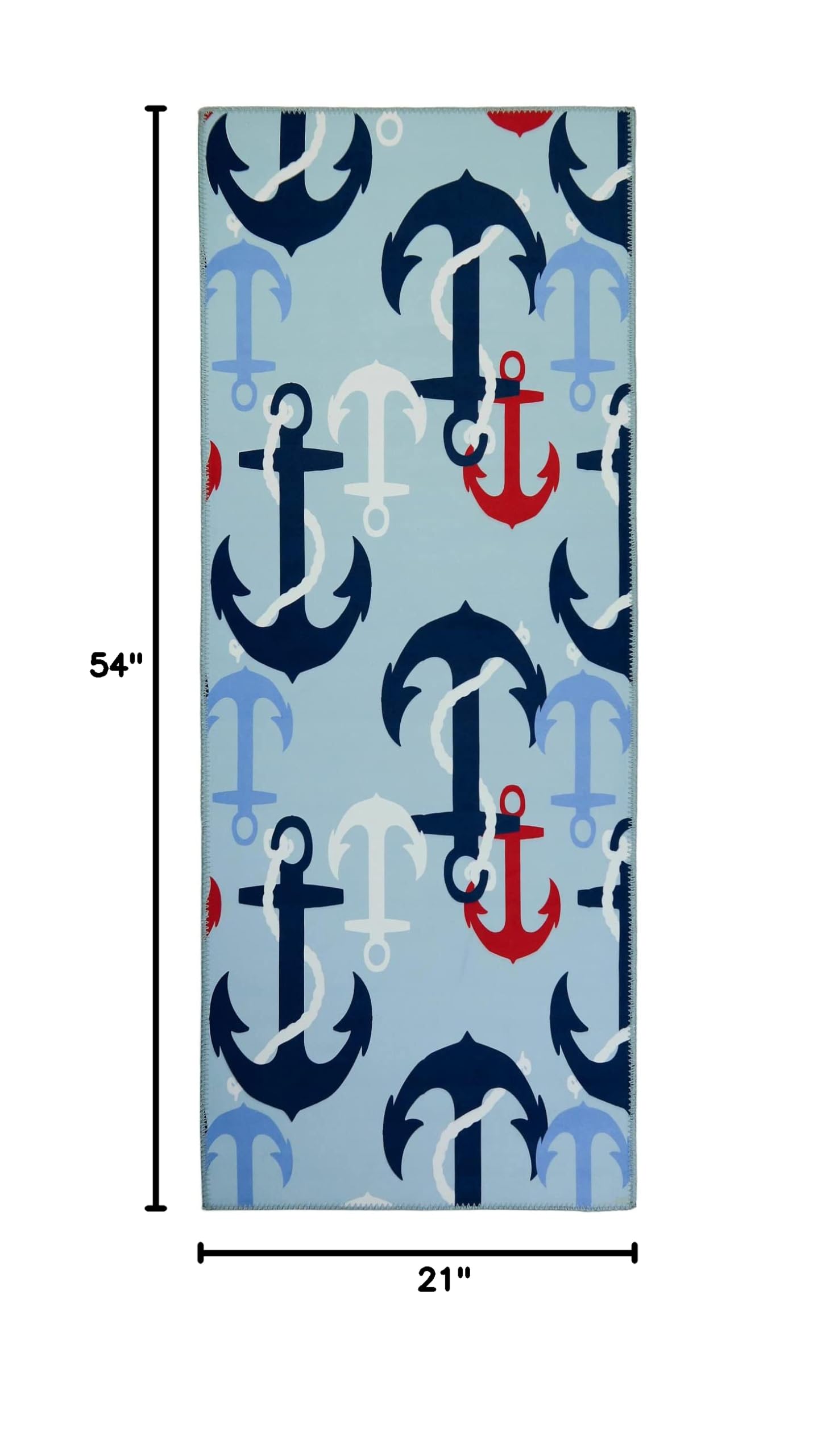 Ship A'hoy Nautical Anchor Runner Rug 21