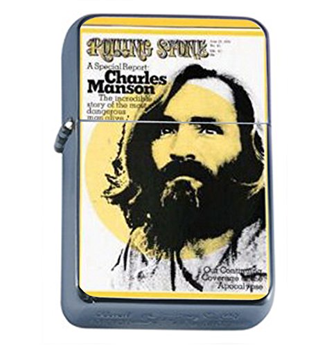 Vintage Charles Manson 1970 Rolling Stone Magazine Oil Lighter D-390 - Collectible Memorabilia for Music & History Enthusiasts, Perfect for Display & Conversation Starter