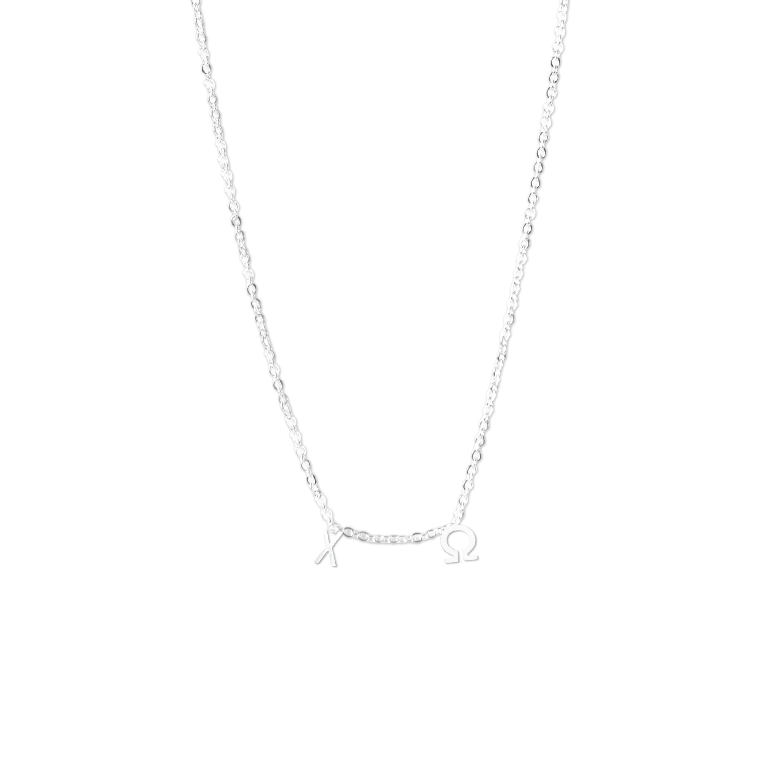 Chi Omega Sorority Necklace - XO Greek Letter Pendant, Silver Plated Jewelry for Sorority Sisters | Perfect for Bid Day, Initiation Gifts & Sisterhood Events
