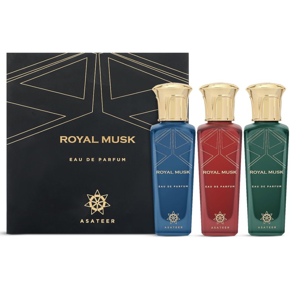 Royal Musk Eau De Parfum Set - 3 x 50ml Luxury Perfume Gift Set for Women & Men, Perfect for Date Night, Special Occasions & Everyday Elegance