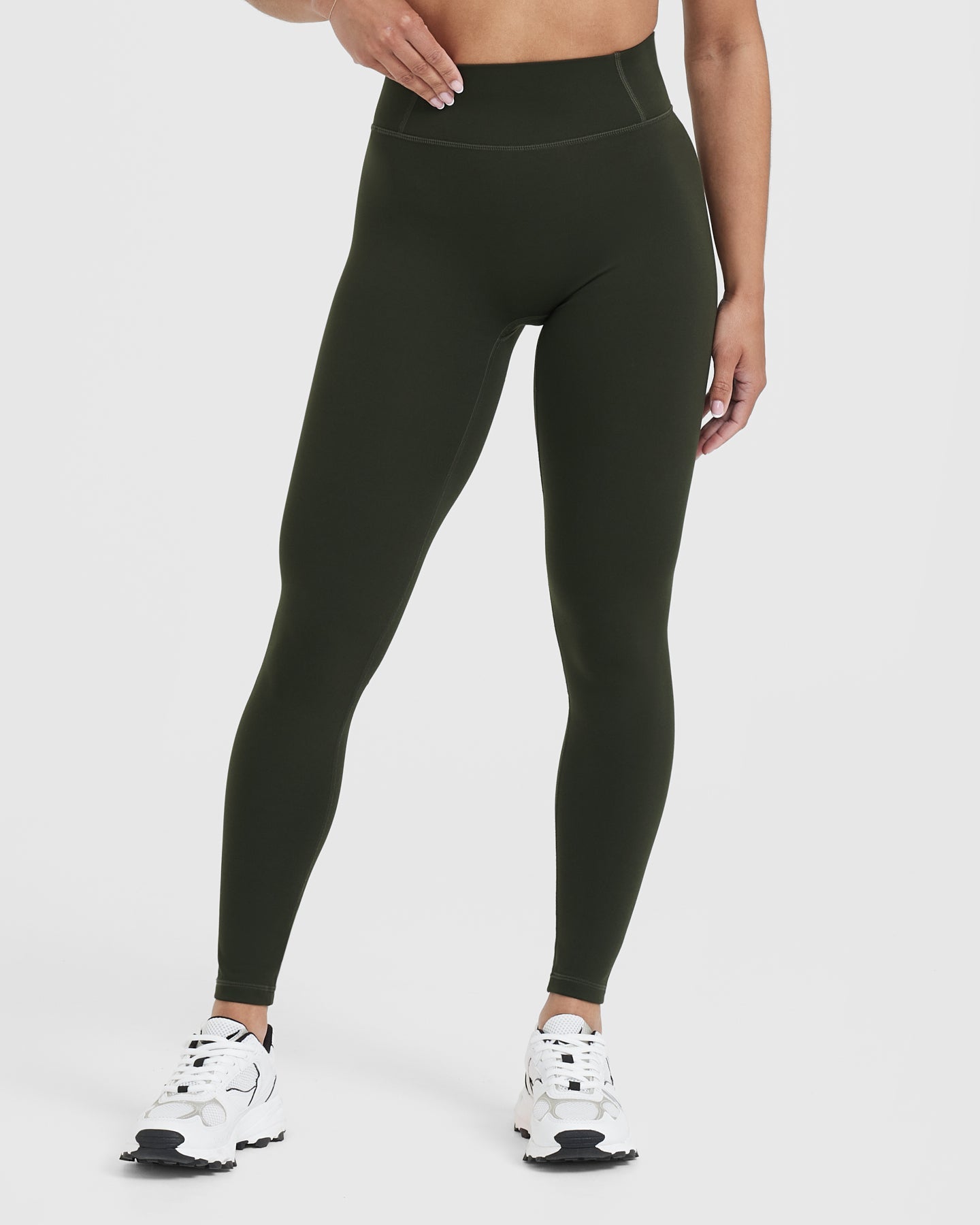 Timeless High Waisted Leggings for Women - Comfortable Khaki Yoga Pants with Tummy Control | Perfect for Workout, Yoga & Everyday Wear