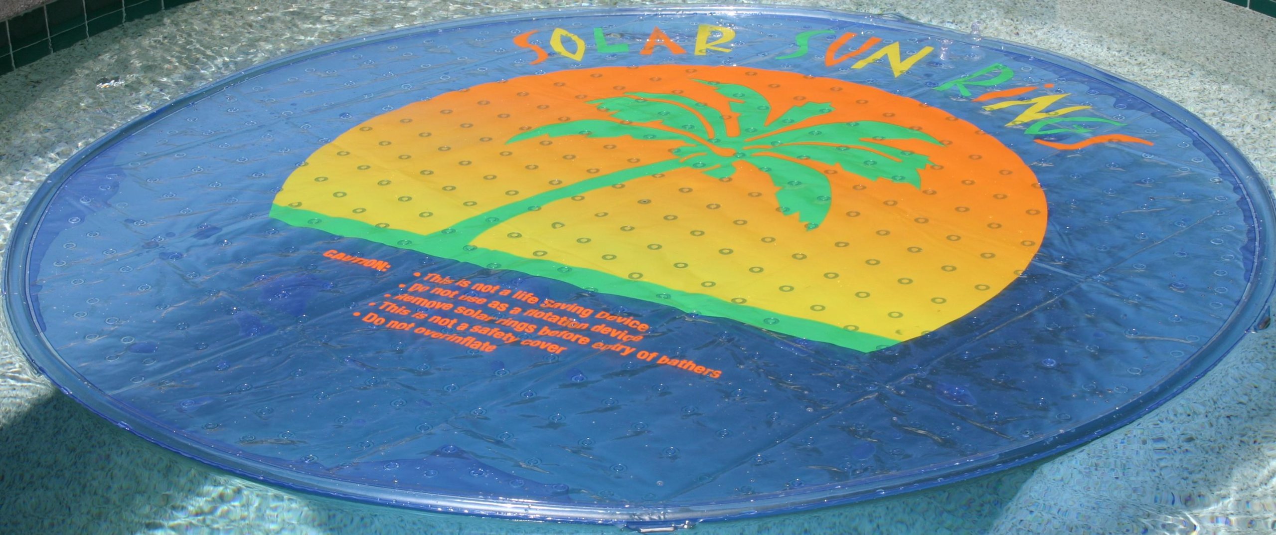 Solar Pool Heater with Palm Tree Design - Sun Rings for Efficient Water Heating | Includes Anchors for Secure Installation | Perfect for Backyard Pools, Spas & Hot Tubs