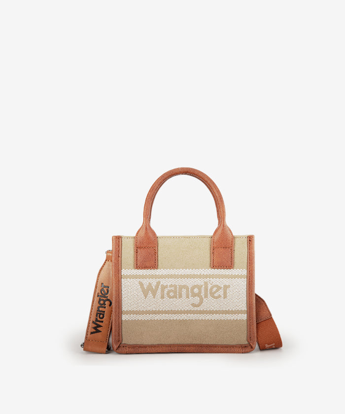 Wrangler Embroidered Canvas Crossbody Bag for Women - Stylish Western Purse with Adjustable Strap, Perfect for Travel, Shopping & Everyday Use