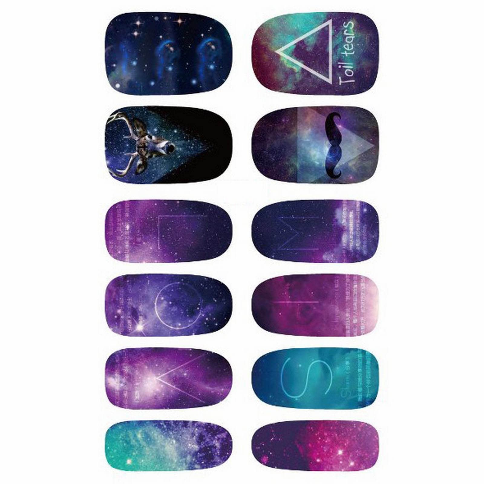 Waterproof Self-Adhesive Nail Tattoo Stickers for Women & Girls - DIY Fake Nail Art Decals, Toe Nail Polish Stickers - Perfect for Parties, Weddings, and Daily Nail Art Designs