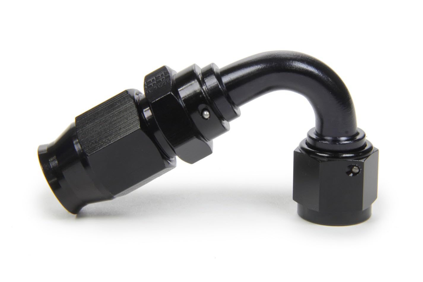 PTFE Hose Fitting 10AN Swivel 120° Black Aluminum for Racing & Hydraulics