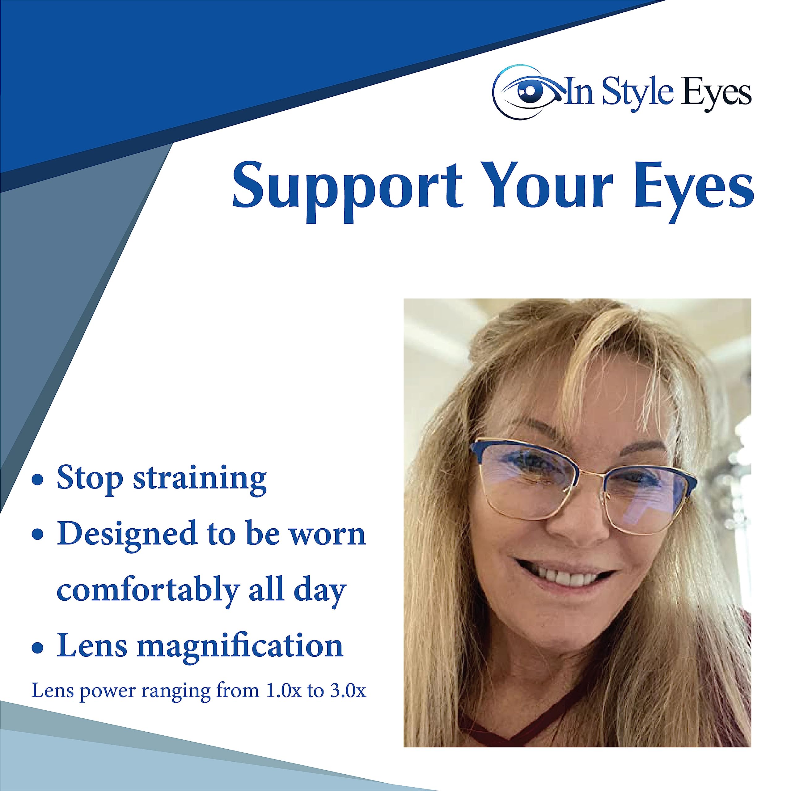 Blue Light Blocking Glasses - Classic Browline Readers for Computer & Reading